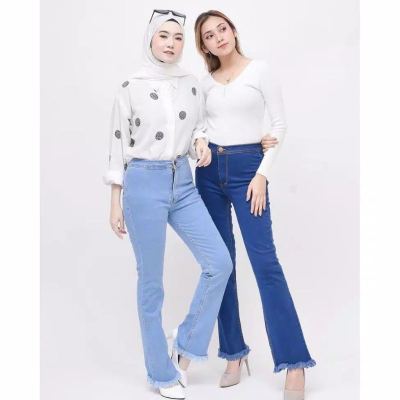 CELANA CUTBRAY JEANS WANITA HIGH WAIST JEANS CUTBRAY