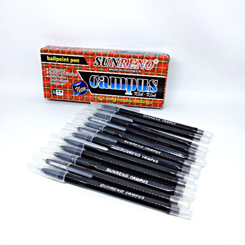 [ERA] Ballpoint pulpen bolpen Pena SunReno Campus Grosir (12pcs)