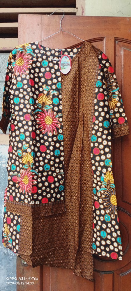 New Tania Tunik Batik Tunic Cantik Lucu Keren Modis Seragam Kantor Kerja Muslim Katun Bagus Layer Ok