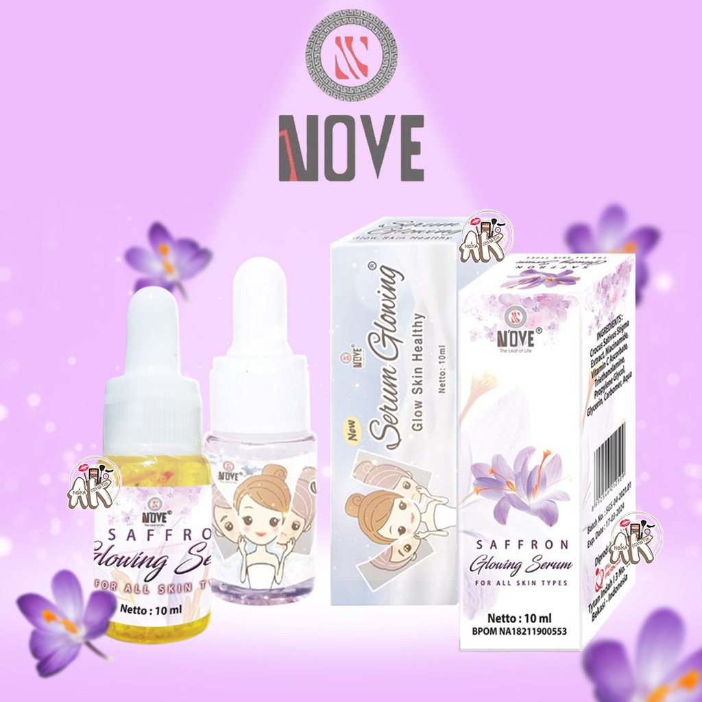 NOVE SERUM GLOWING / NOVE SERUM SAFFRON BPOM 10ml - SERUM GLOWING ORIGINAL