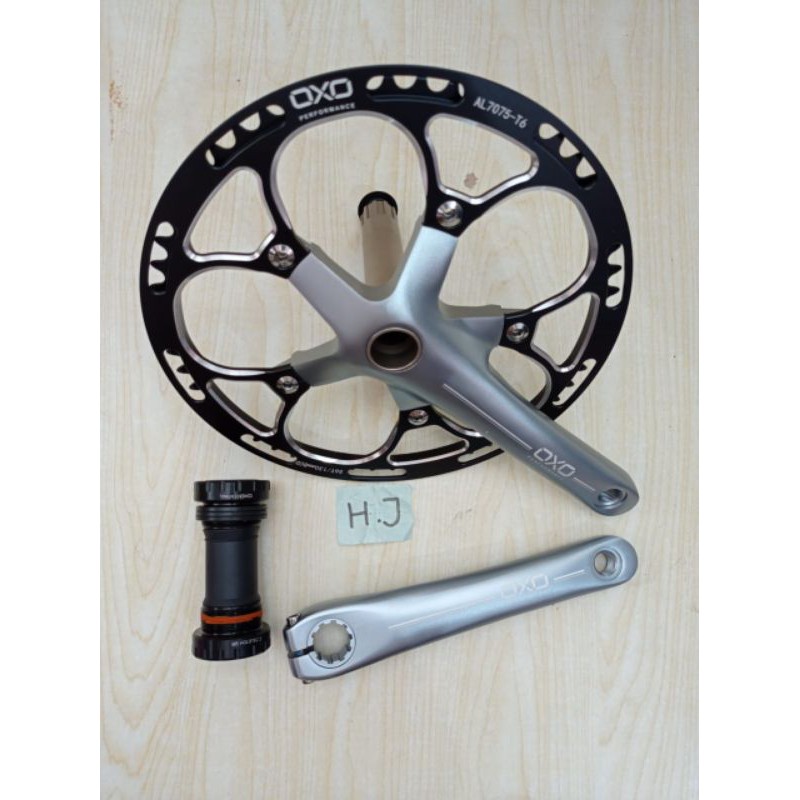 Crank Seli Sepeda Lipat Oxo HT2 Single 56T include BB Minion Seli Sepeda Lipat