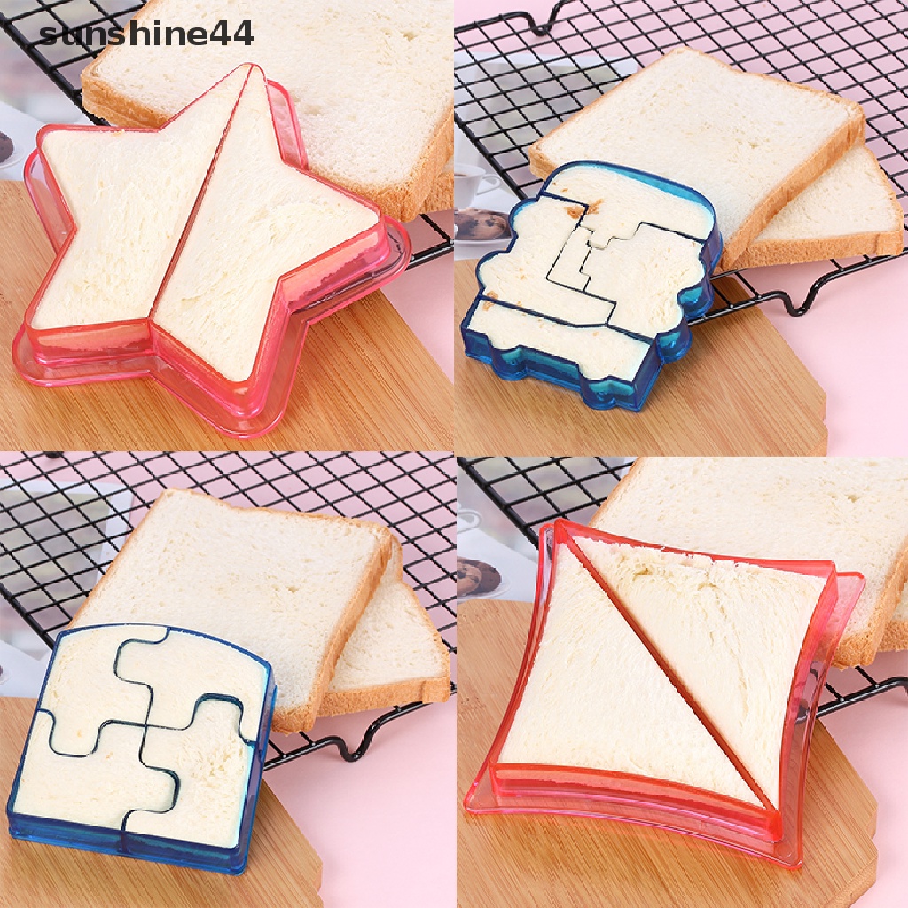 Sunshine Cetakan Roti Panggang / Sandwich / Cookie DIY Bentuk Lucu Kreatif Bahan Plastik