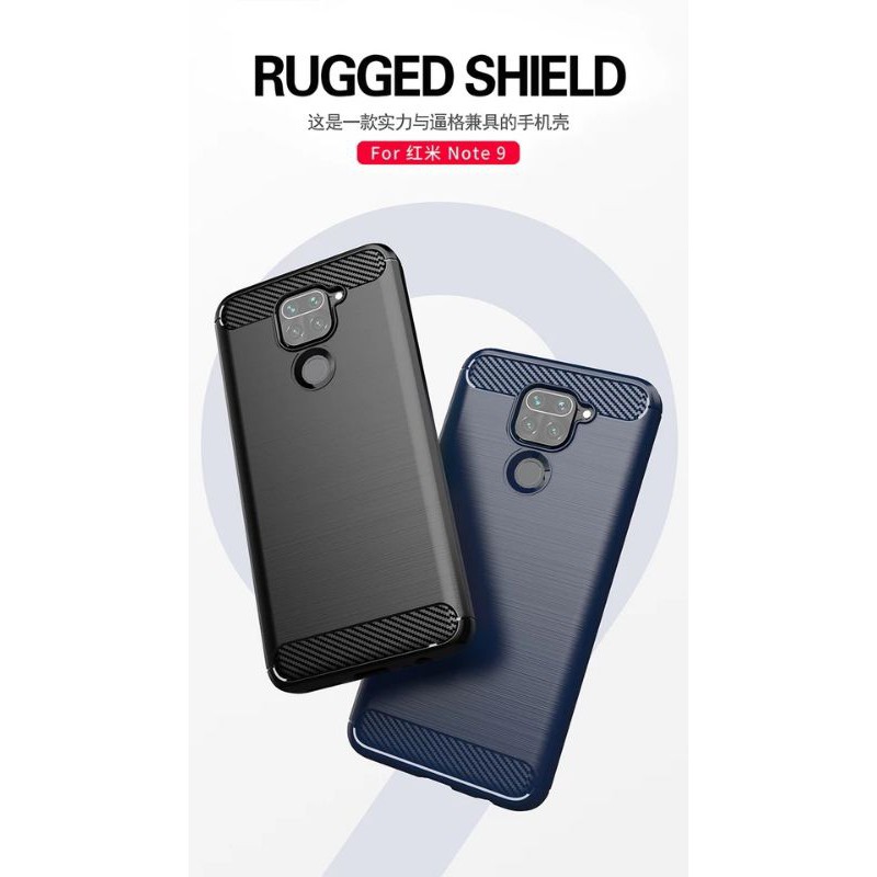 Softcase Carbon Xiaomi Redmi Note 9 - Soft Case Karbon Redmi Note9 Silikon Tpu Back Cover Premium
