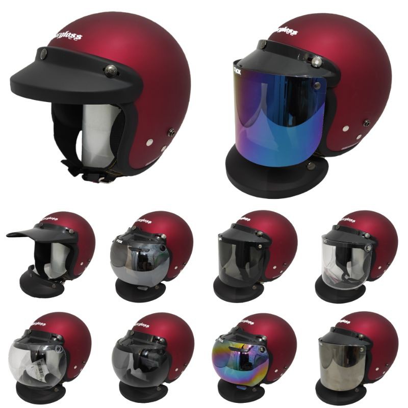 Helm Cargloss Maroon Dof