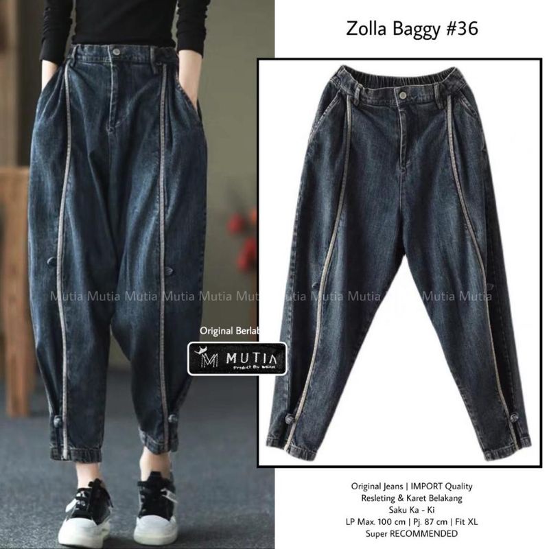 Zolla Baggy #36 - Baggy Pants Import Quality by Mutia - Celana Baggy Jumbo