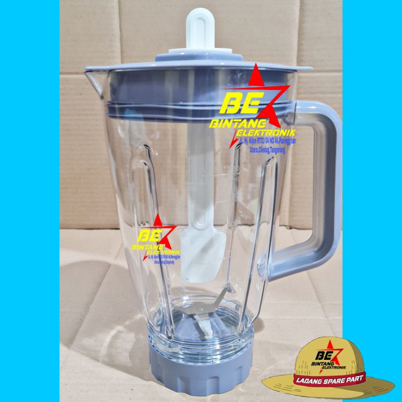 Gelas Tabung Jar Jus Blender Philips Hr2221 hr2222 hr2223 Set Plastik