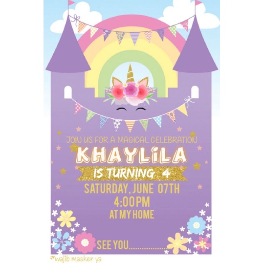 undangan custom undangan ulang tahun unik undangan ultah anak lucu bisa request