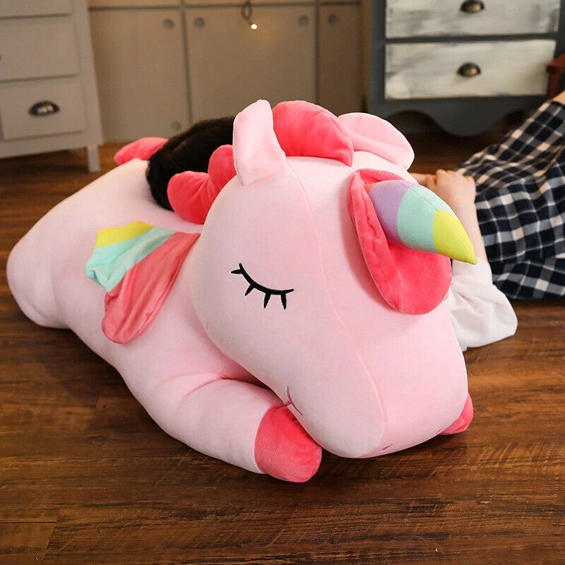 Boneka Plush Model Unicorn Ukuran Besar 80cm/100cm