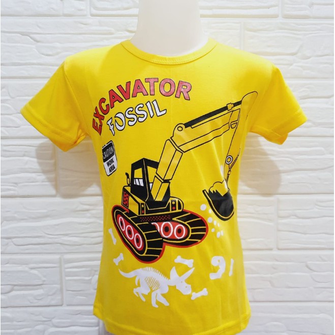 JAYA.Co Kaos Anak Laki Laki 1-10 Tahun / Captain America / Excavator