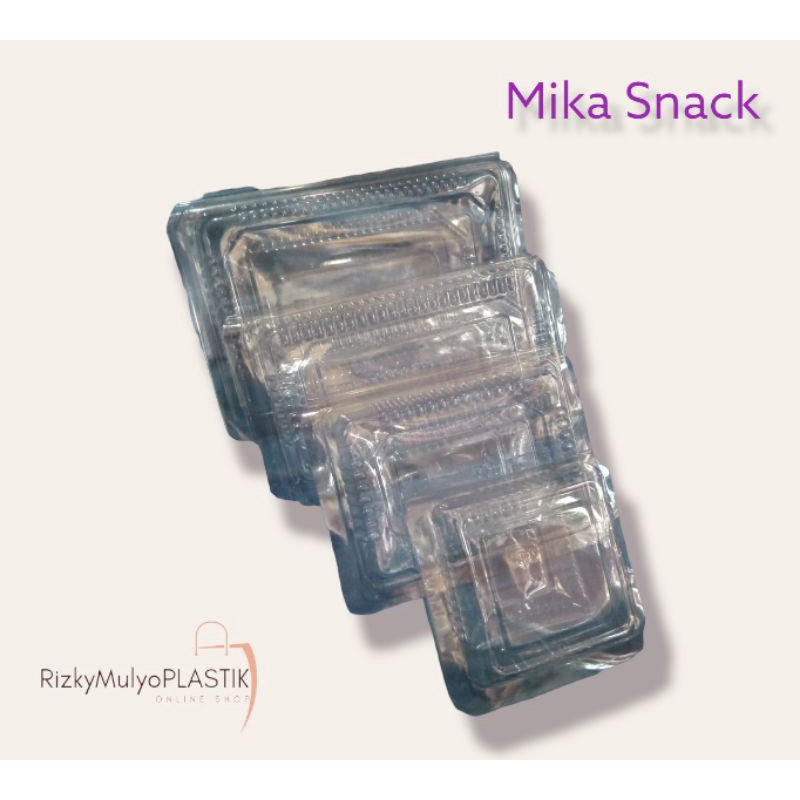 [Isi 100pcs] Mika Snack/Mika kue/Tempat snack/Tempat kue/Plastik snack/Plastik kue/Kotak snack/Box s