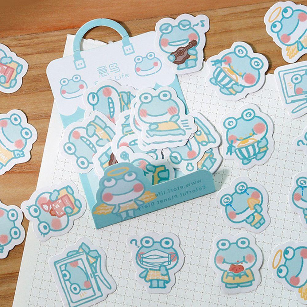 Preva 40pcs/lot Cute Kawaii Diary Decor Stationery Memo Pads Kalender Perekat Kotak Stiker Label