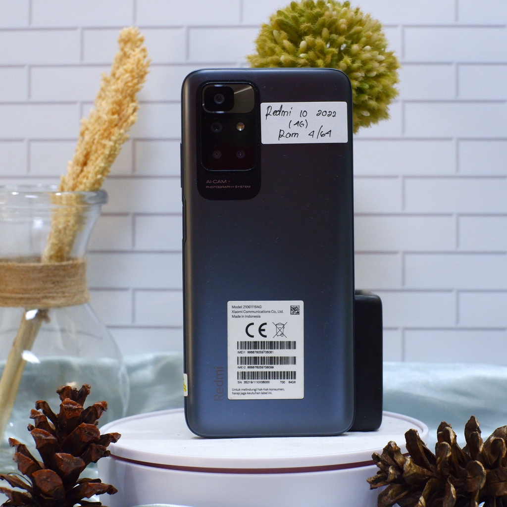 XIAOMI Redmi 10 2022 (4G) Fullset - Hp Bekas Second