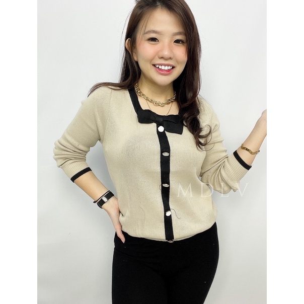 MDLV ~ 1037# Vallea Knitted Top Atasan Blouse Rajut Fashion Import