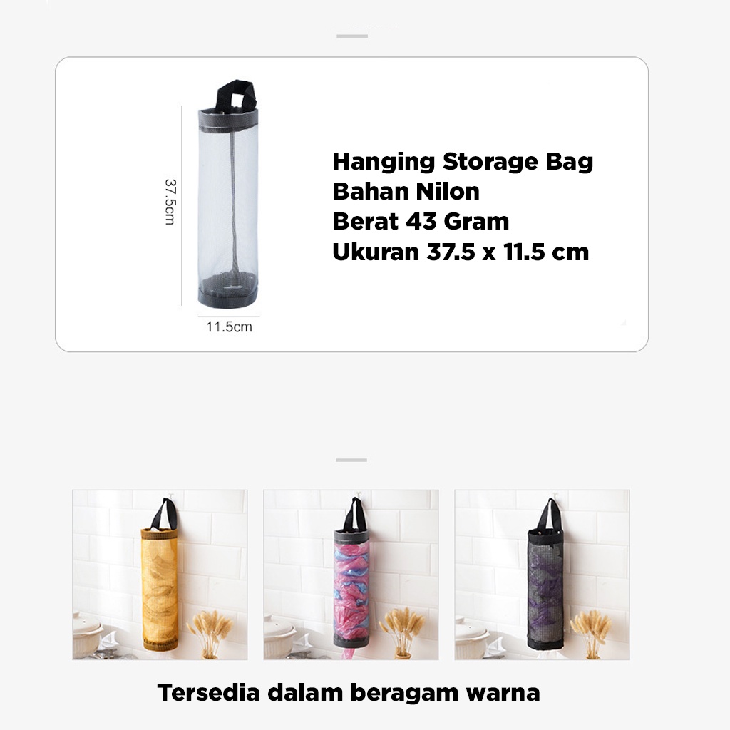 Tempat Plastik Gantung Storage bag penyimpanan kantong plastik /Kantong penyimpananan serbaguna