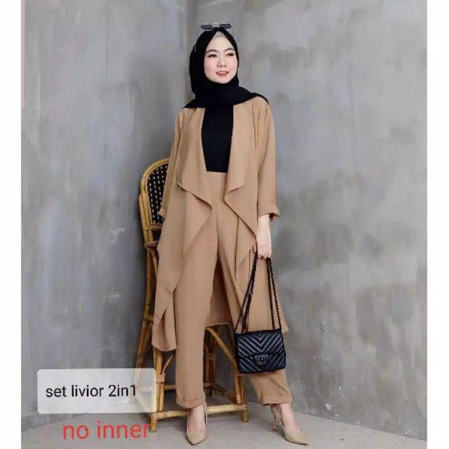 ( PROMO FLASH SALE ) SET LIVIOR 2IN1 /TERBARU /TERMURAH-MOCCA MUDA