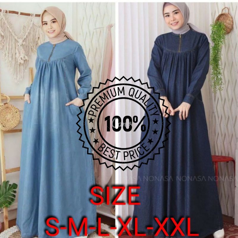 GAMIS JEANS MAXI DRESS DENIM GAMIS JEANS WANITA GAMIS LEVIS