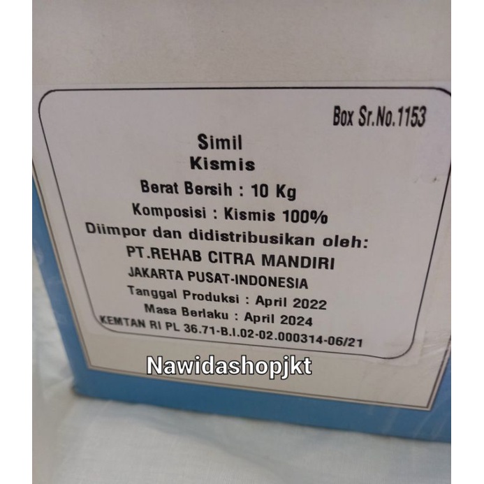 Kismis Super Jumbo Simil 1 kg Premium Asem Manis FRESH Oleh Oleh Haji Umroh