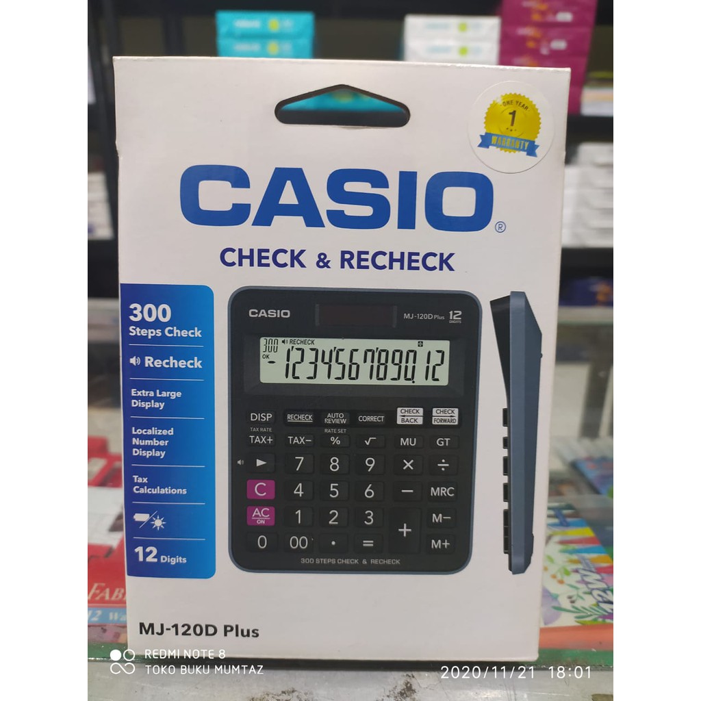 

Kalkulator Check & Recheck Casio MJ-120D Plus