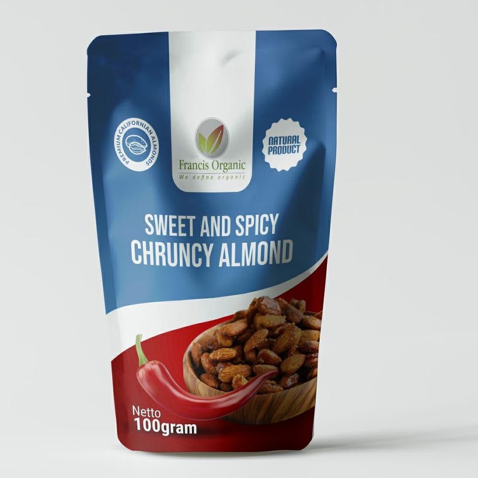 

Kualitas Terbaik--Sweet and Spicy Crunchy Almonds - Pocket Size by Francis Organic