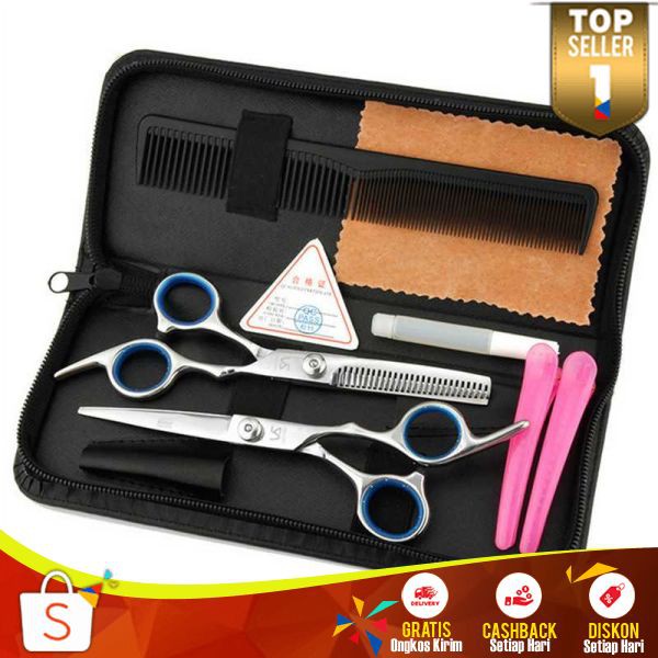 Set Gunting Multifungsi GR 04 Peralatan Gunting Rambut Salon Stainless Steel Alat Pemotong Serbaguna