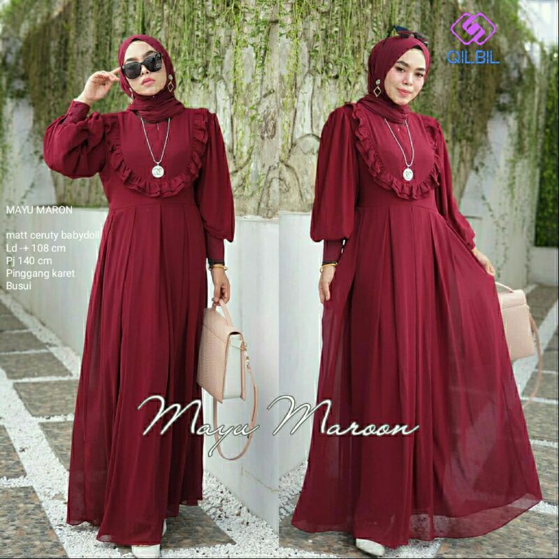 MAYU DRESS MAROON