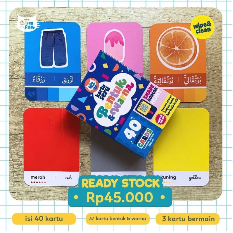 Flash Card Bentuk dan Warna