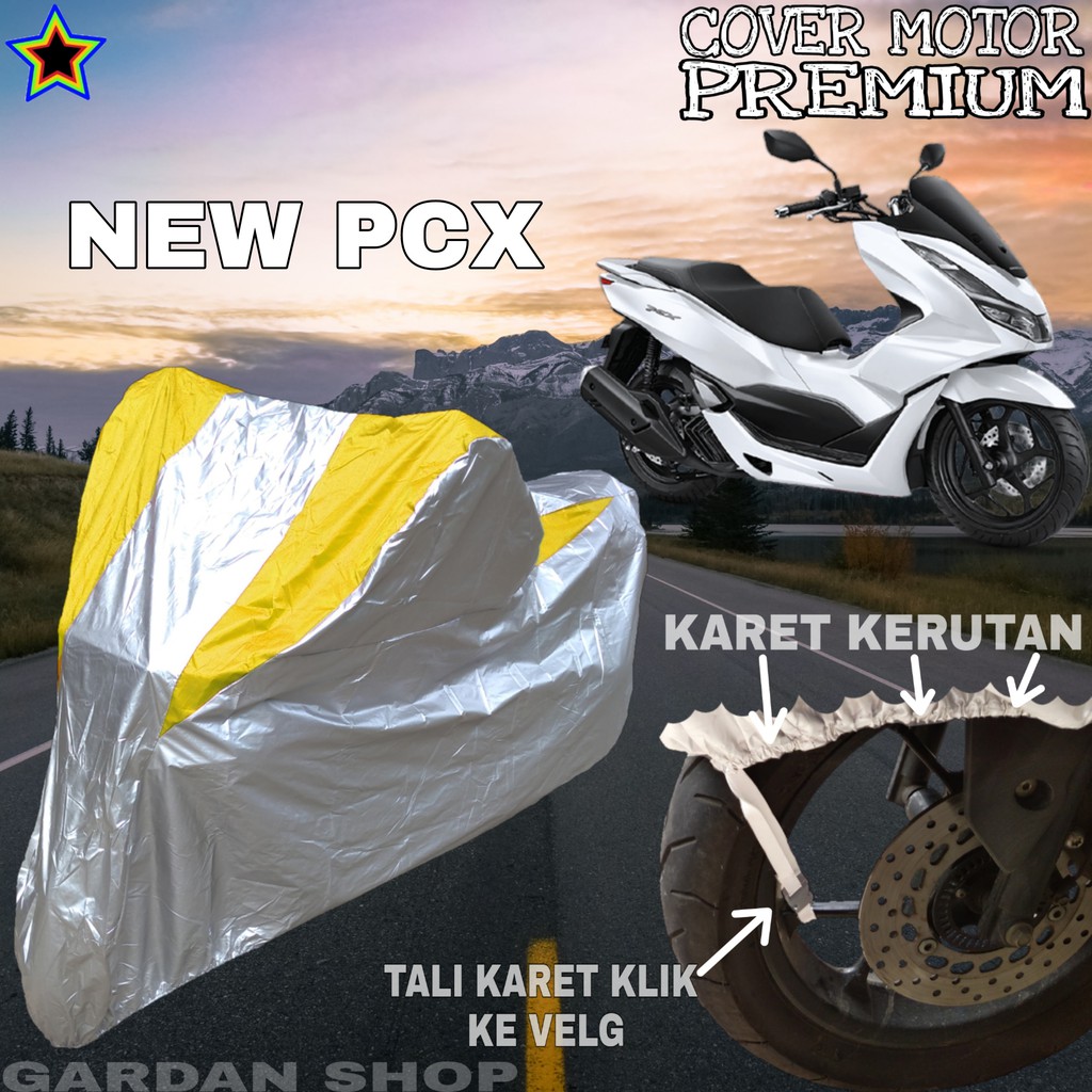 Sarung Motor NEW PCX Silver KUNING Body Cover Pcx PREMIUM