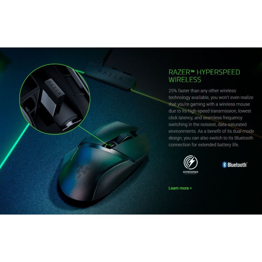 Razer Basilisk X Hyperspeed Wireless 5G Bluetooth Gaming Mouse