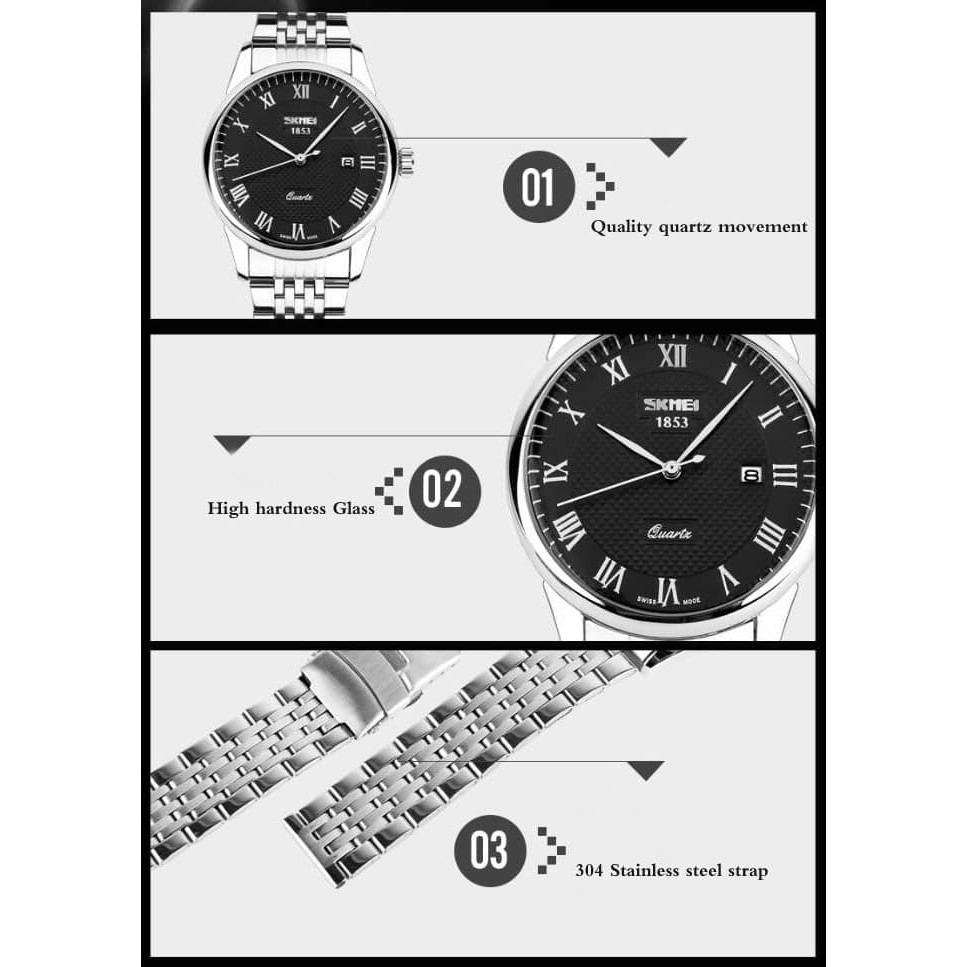 Jam Tangan Cowok /  Jam Tangan Pria Simple Clasic SKMEI 9058 Original Anti Air - Biru Terbaru