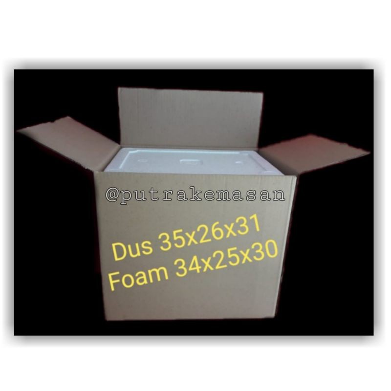 Kardus Box Styrofoam 34×25×30cm Kotak Box Styrofoam sterofom gabus