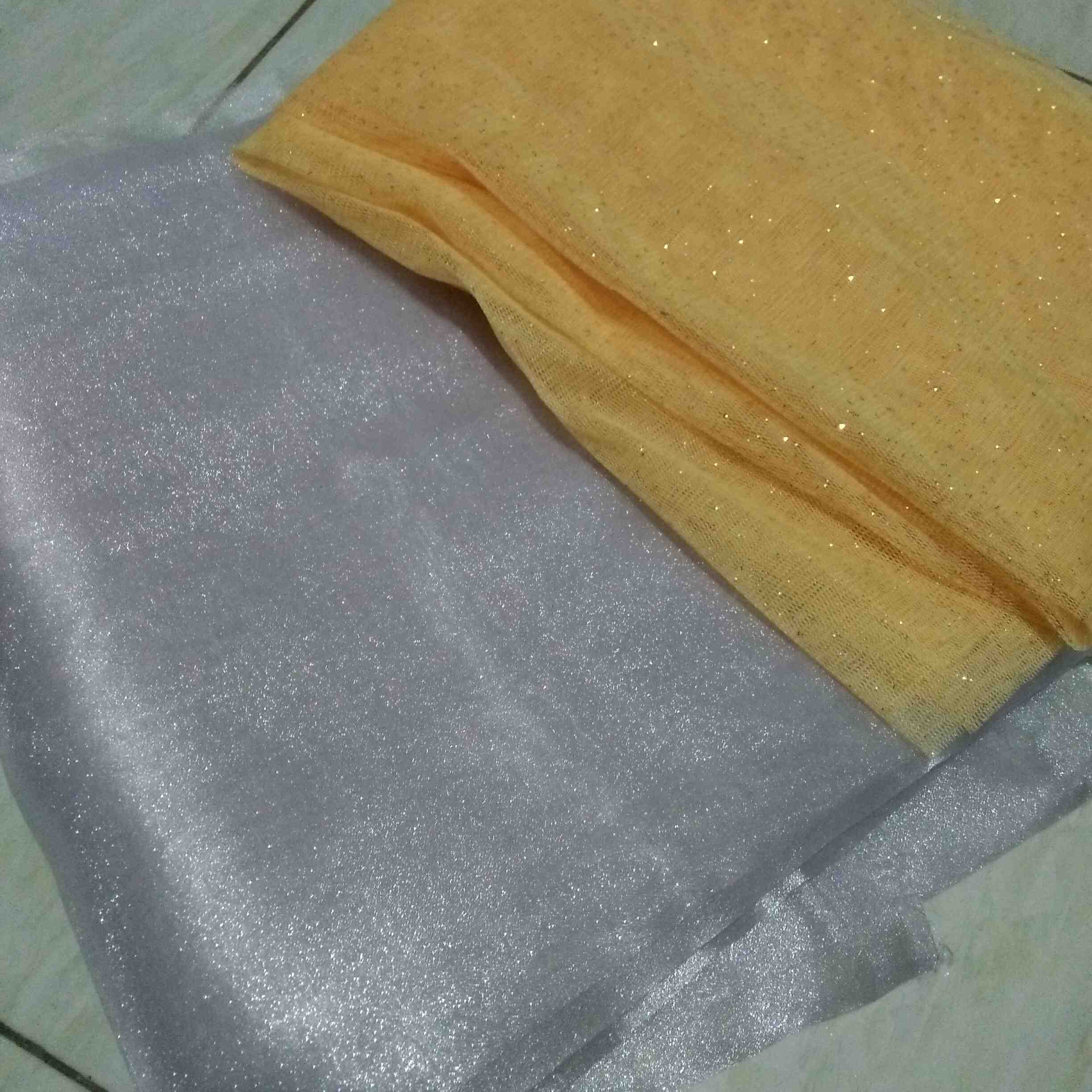  Kain Organza  Glitter Metalik Shopee Indonesia