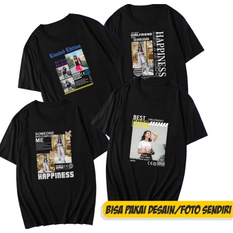 KAOS AESTHETIC CUSTOM FOTO VIRAL TIKTOK | KAOS BUCIN STREETWEAR AESTHETIC