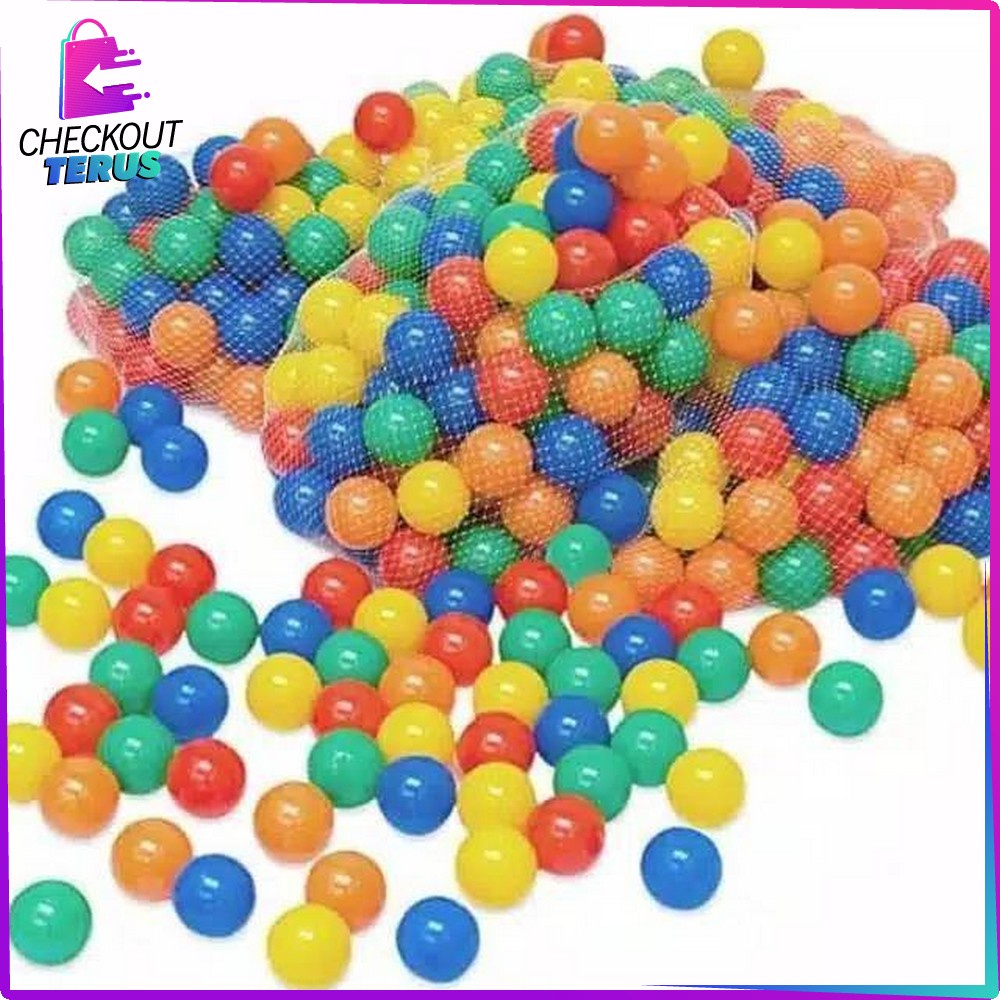 CT M28 Mainan Mandi Bola Plastik Warna Warni Isi 50PCS Untuk Tenda Keranjang Mandi Kolam Anak Pretend Play SNI