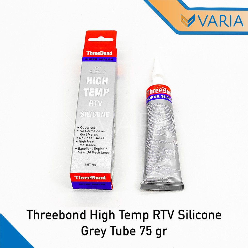 Lem Gasket Super Sealer High Temp RTV Silicone Threebond 75 g 1 Grey