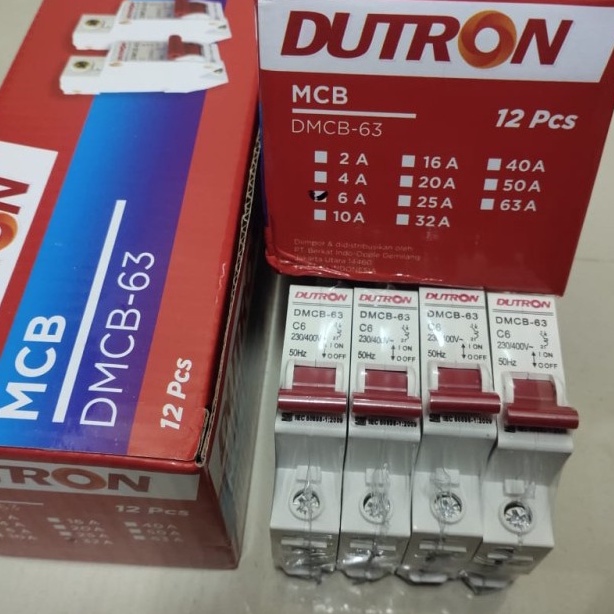 MCB TERDAPAT BANYAK TYPE/Domae DUTRON 1 Phase CIRCUIT BREAKER SNI/INSTALASI LISTRIK