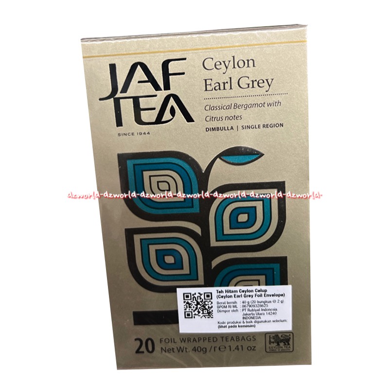 Jaf Tea Ceylon 20bag Oolong Tea High Mountain Green tea Early Grey Pure Infusion Lemon &amp; Ginger Ceylon 20 envelope Teh Kemasan Amplop Tea Bag Jaftea Jav Tea Java Tea Black Tea Teh Hitam