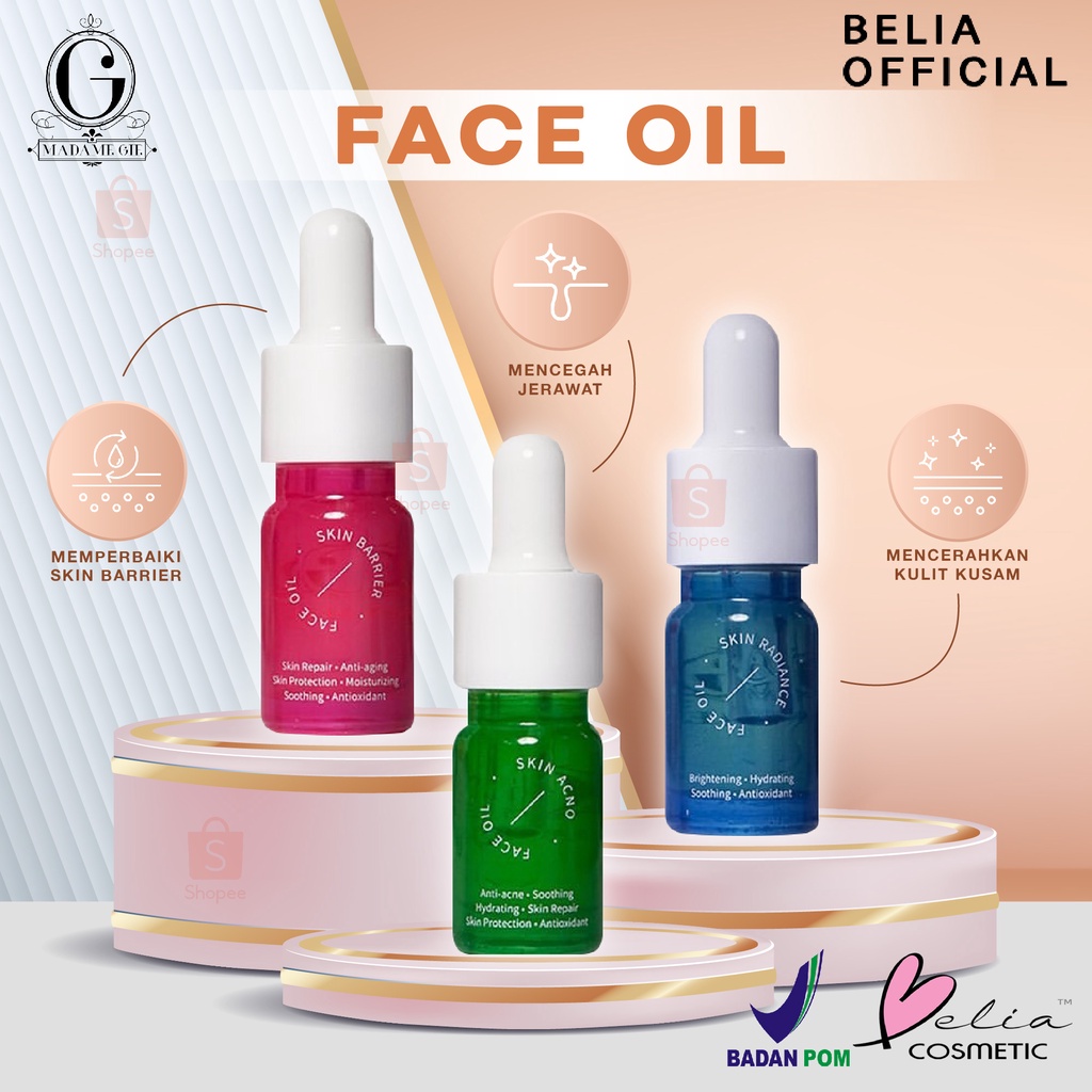 ❤ BELIA ❤ Madame Gie Face Oil Series 5mL - Skin Acno Barrier Radiance Melembabkan dan Mencegah Jerawat Mencerahkan Kulit | BPOM