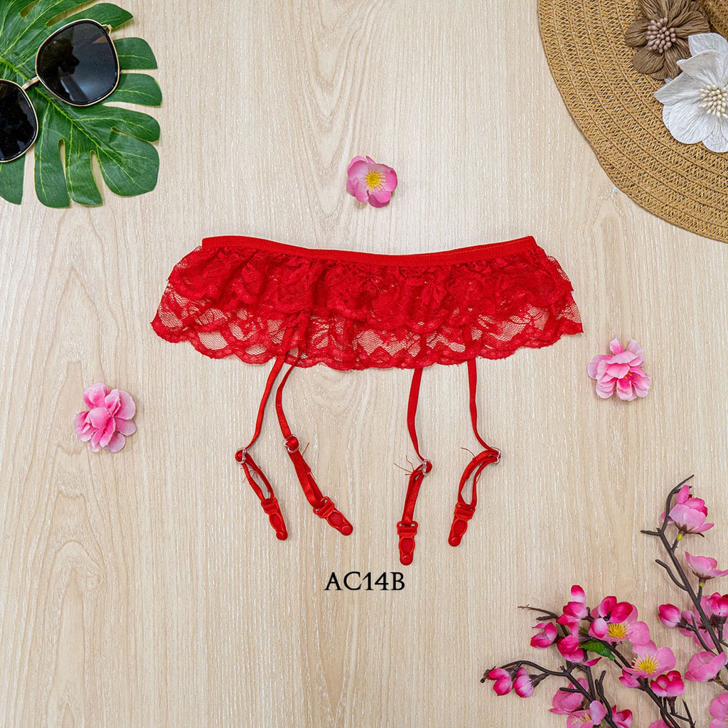 [READY STOCK] SABUK PAHA SEXY GARTER BELT LINGERIE BROKAT MERAH AC14B