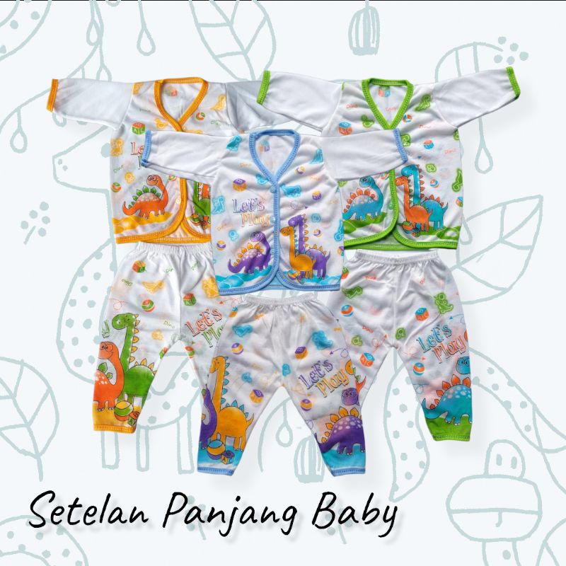 Setelan bayi 0-6 bulan new brown lengan panjang