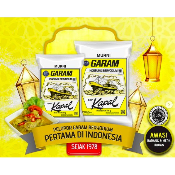 

Garam Cap Kapal 250gr Beryodium