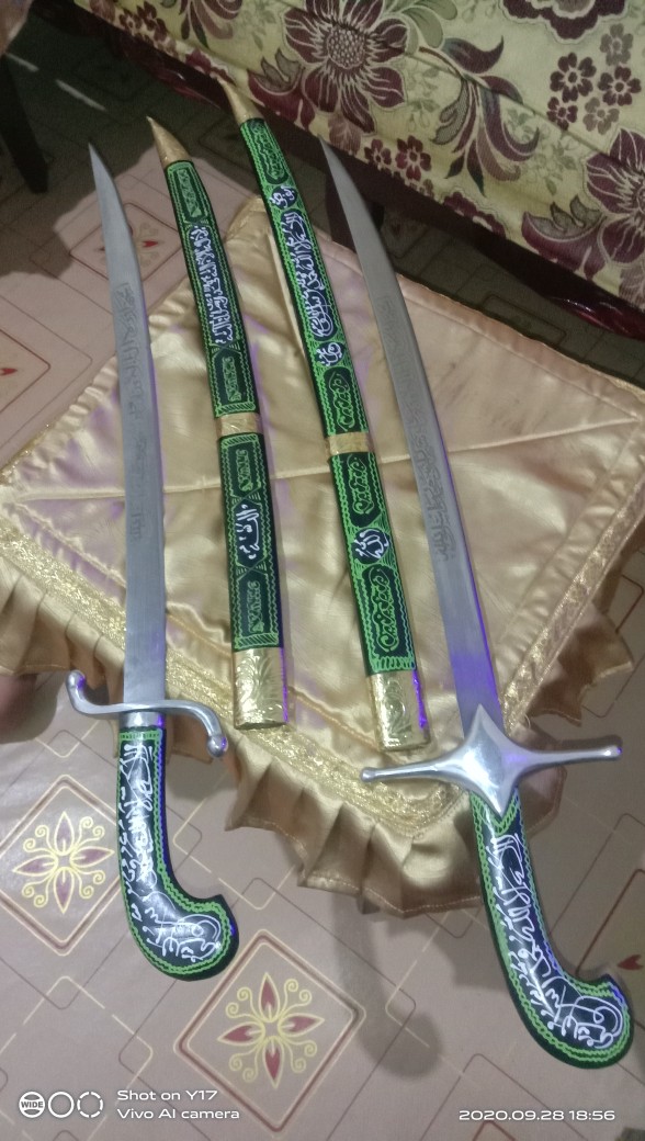 (bisa Cod) Al Ayubi Kaligrafi Pedang Warna Hijau