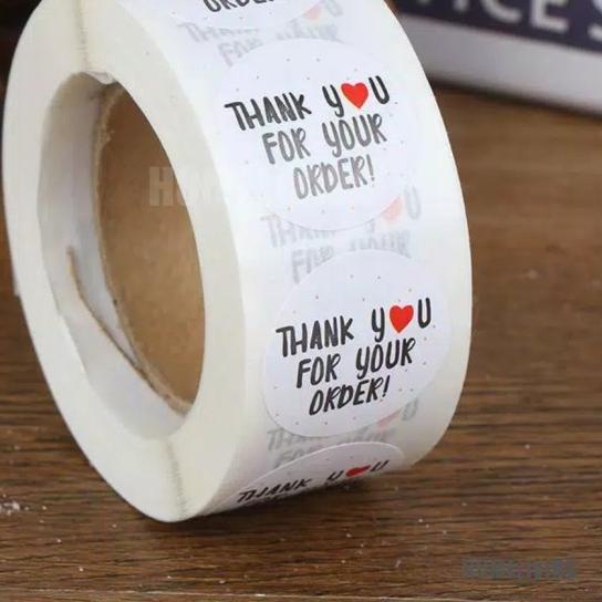 

➮ Sticker Label Kemasan Kue cake Roti thank you for your order ❀