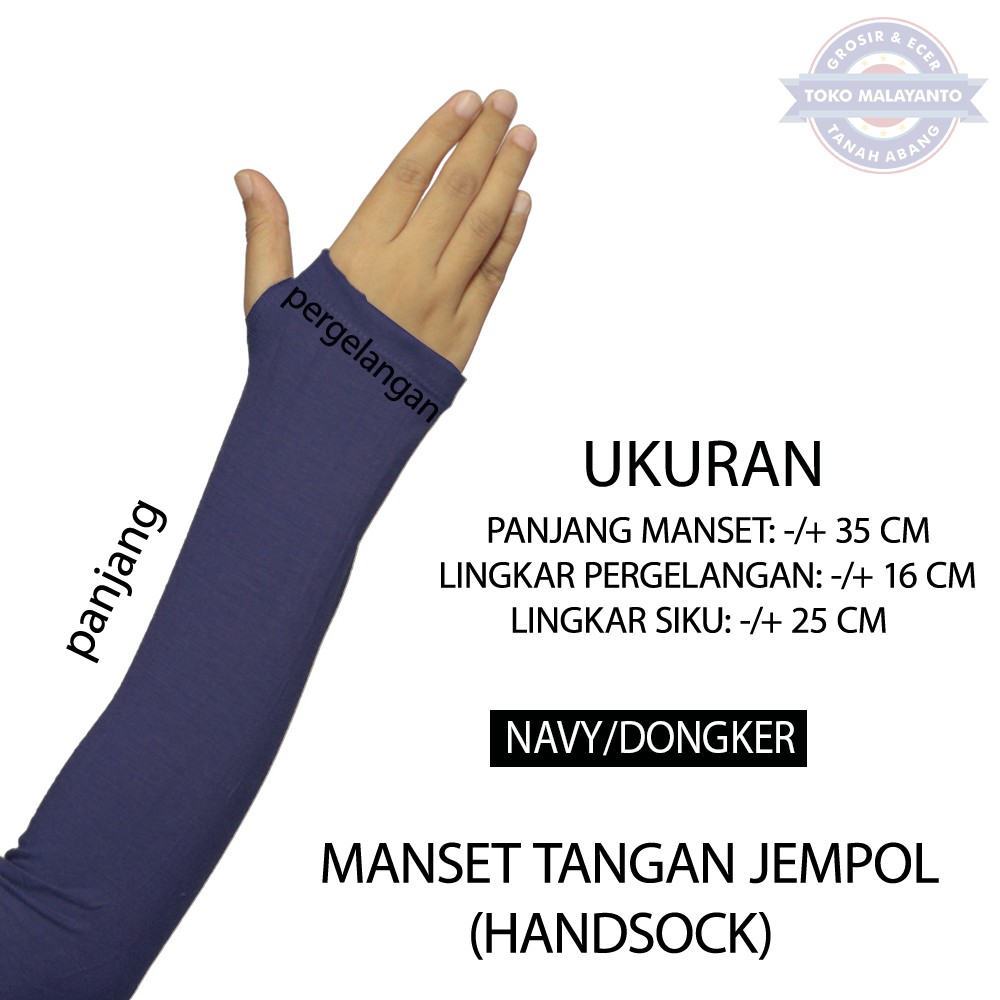 MANSET TANGAN DAN MANSET TANGAN JEMPOL  Pria dan Wanita/Fingerless/Handshock Jempol Polos Bahan KAOS-3
