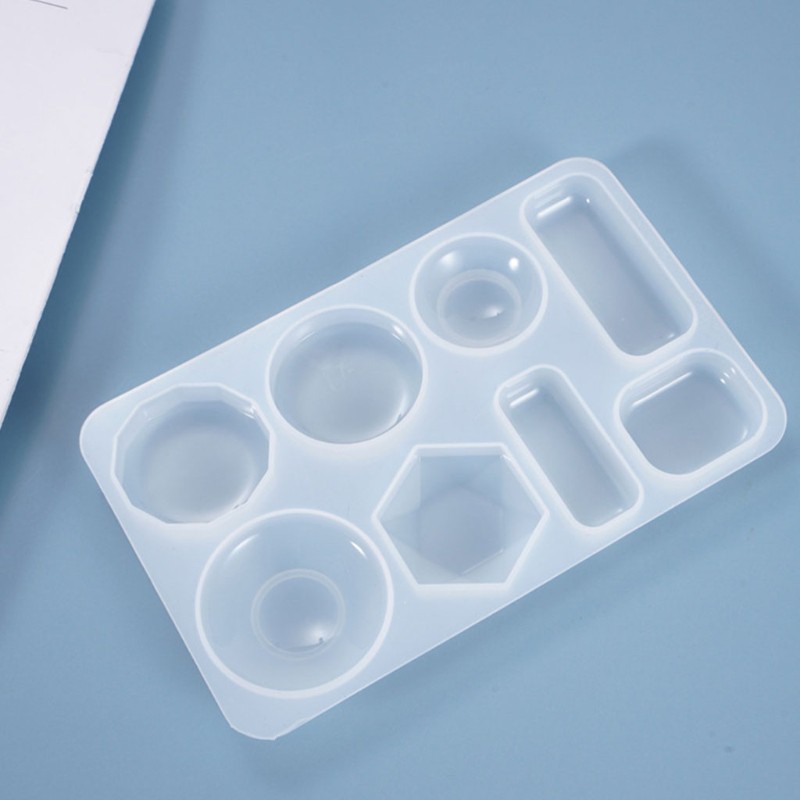 Cetakan Resin Epoksi Kristal Bentuk Geometris Bahan Silikon Untuk Liontin Anting