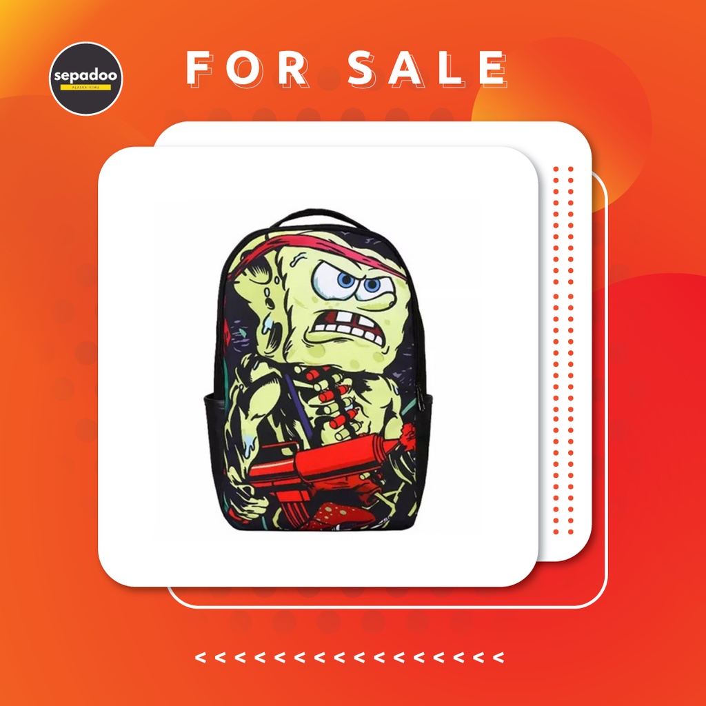 SEPADOO Tas Backpack Kartun Keren Pria Modern High Quality Low Budget