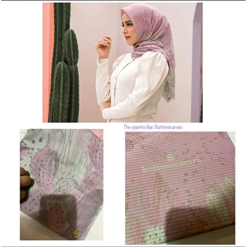 Buttonscarves preloved opuntia lilac