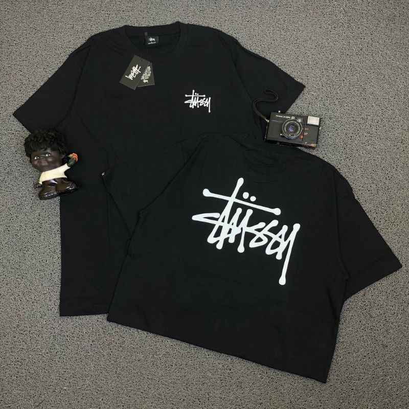 KAOS DISTRO STUSSY SABLON DEPAN BELAKANG