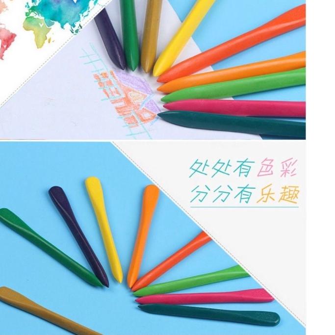 

Ready Stock ♜ Krayon Anak Crayon Hands Clean Set In 1 Mewarnai Anak Isi 12 24 36 Warna - crayon plastik`