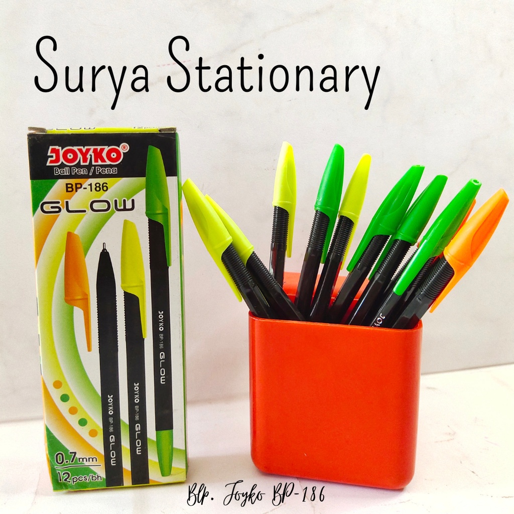 

Pulpen Joyko BP-186 / Pulpen Glow Joyko BP-186 (12 pcs)