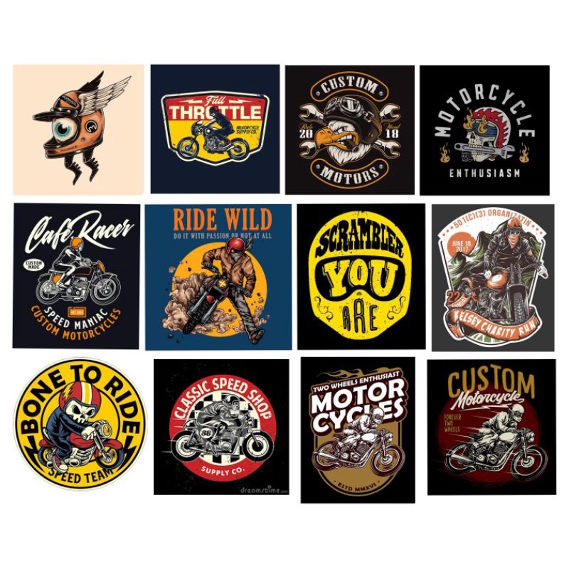 stiker motor custom - stiker motor japstyle bobber - stiker vondutch